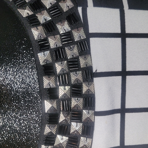 Alfani Black and White Grid Pattern Long Sleeve Top 3X - Picture 7 of 8